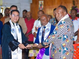 Suasana konferensi wilayah lll Papua yang ke 10, Pdt. Gerardus Bunai, S.Th, M.Th diangkat menjadi Ketua Umum GKII Wilayah III Papua. (Foto: Decky Mote)