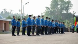 Suasana Apel Gabungan di Lingkup Pemprov Papua Tengah. (Foto: Humas Pemprov Papua Tengah)