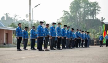 Suasana Apel Gabungan di Lingkup Pemprov Papua Tengah. (Foto: Humas Pemprov Papua Tengah)