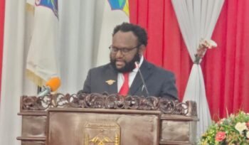 Ketua Fraksi Papua Tengah Sejahtera, Araminus Omaleng. 