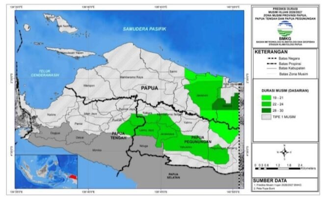 
Informasi Durasi Musim. Sumber: BMKG Papua. 