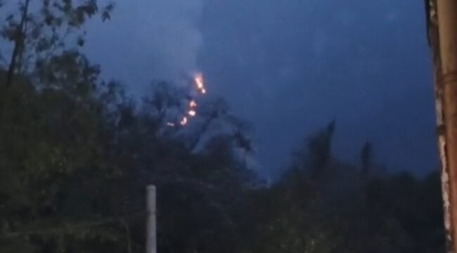 Kondisi kebakaran hutan di Tembagapura. (Foto: Dok Polsek Tembagapura)