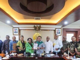 Wakil Ketua DPD RI Yorrys Raweyai saat melakukan audiensi dengan MRP, Jumat (2/10/2026). Foto: DPD RI