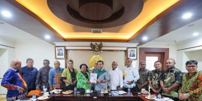 
Wakil Ketua DPD RI Yorrys Raweyai saat melakukan audiensi dengan MRP, Jumat (2/10/2026). Foto: DPD RI